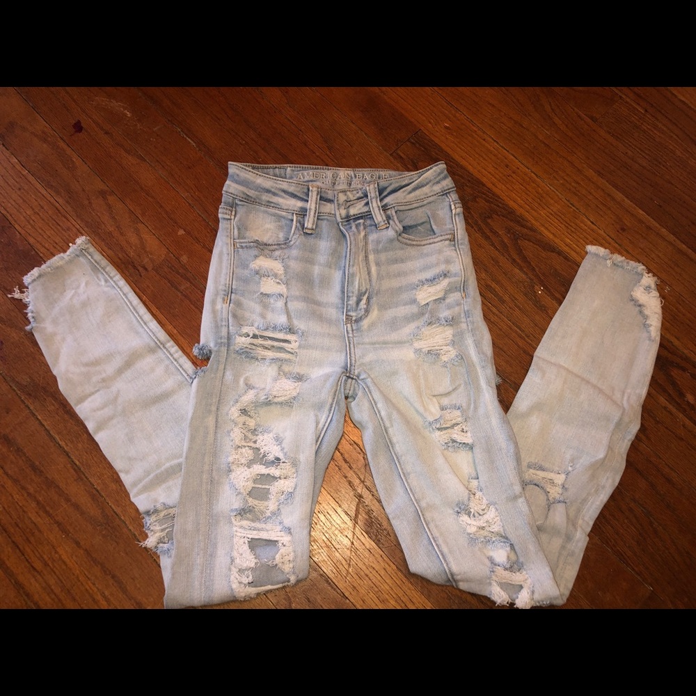 Super ripped stretch high waist jeans